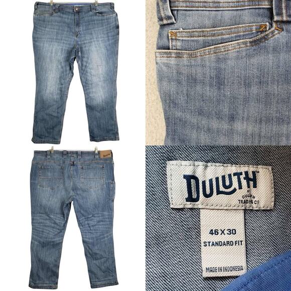 Duluth Trading Co Jeans Men’s Size 46x30 Ballroom Double Flex Coolmax - Picture 1 of 11